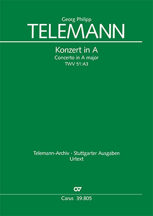 Konzert in A für Violine und Streicher Dirigierpartitur
