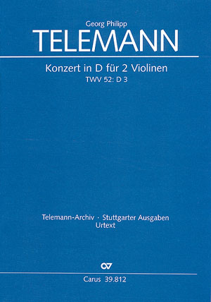Konzert in D für 2 Violinen Dirigierpartitur, Erstausgabe