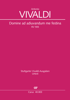 Domine ad adiuvandum me festina Dirigierpartitur, Erstausgabe