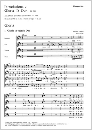Antonio Vivaldi: Introduzione e Gloria - Noten | Carus-Verlag