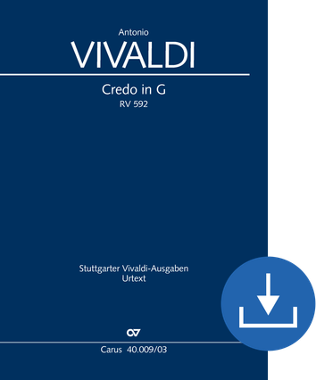 Credo in G major Vocal score digital (download), pdf file