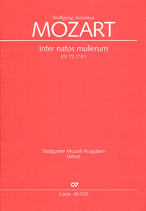 Wolfgang Amadeus Mozart: Inter natos mulierum - Noten | Carus-Verlag