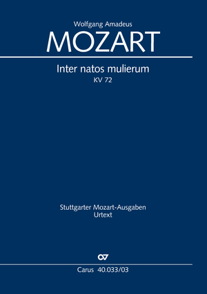 Wolfgang Amadeus Mozart: Inter natos mulierum - Noten | Carus-Verlag