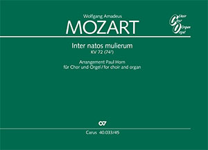 Wolfgang Amadeus Mozart / Paul Horn (arr.): Inter natos mulierum. Offertorium de S. Joanne Baptista - Noten | Carus-Verlag