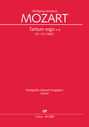 Wolfgang Amadeus Mozart: Tantum ergo in B - Noten | Carus-Verlag