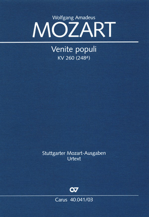 Venite populi Offertorium de venerabili sacramento Klavierauszug