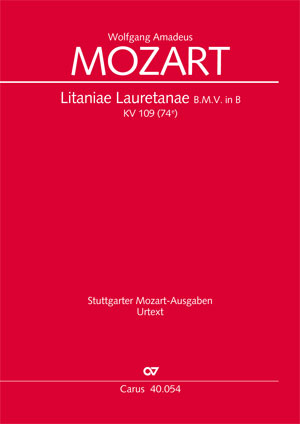 Wolfgang Amadeus Mozart: Litaniae Lauretanae B.M.V. in B - Noten | Carus-Verlag