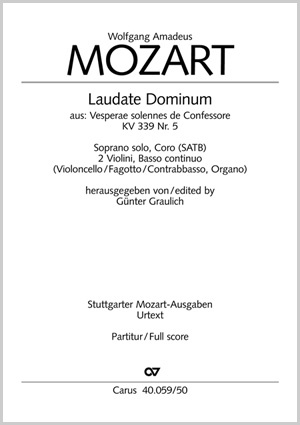 Wolfgang Amadeus Mozart: Laudate Dominum in F - Noten | Carus-Verlag