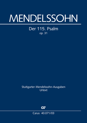 Felix Mendelssohn Bartholdy: Der 115. Psalm - Noten | Carus-Verlag