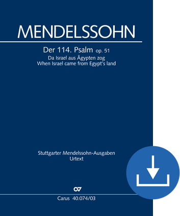 Psalm 114 When Israel came from Egypt's land Vocal score digital (download), pdf file