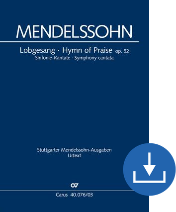Felix Mendelssohn Bartholdy: Hymn of Praise - Sheet music for download | Carus-Verlag
