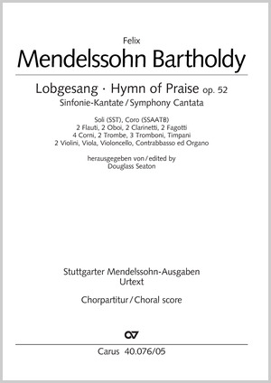 Felix Mendelssohn Bartholdy: Lobgesang - Noten | Carus-Verlag