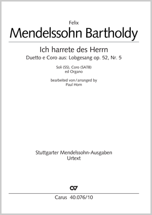 Felix Mendelssohn Bartholdy: Ich harrete des Herrn - Noten | Carus-Verlag
