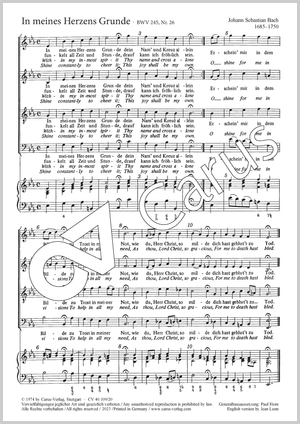 Johann Sebastian Bach: Durch dein Gefängnis; In meines Herzens Grunde - Noten | Carus-Verlag