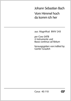 Vom Himmel hoch, da komm ich her aus: Magnificat Partitur