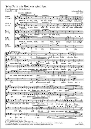 Thumbnail: Johannes Brahms: Make in me, o God a clean pure heart