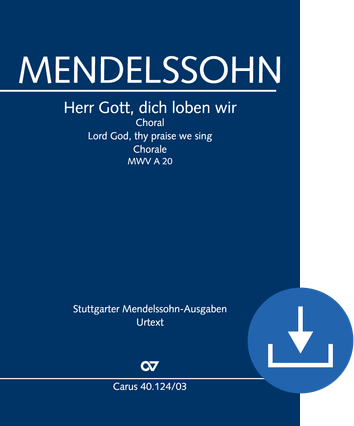 Lord God, thy praise we sing Chorale Organ score digital (download), pdf file