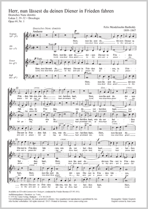Thumbnail: Felix Mendelssohn Bartholdy: Herr, nun lässest du deinen Diener