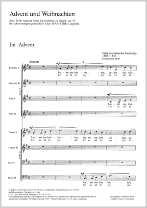 Avent et Noël Partition