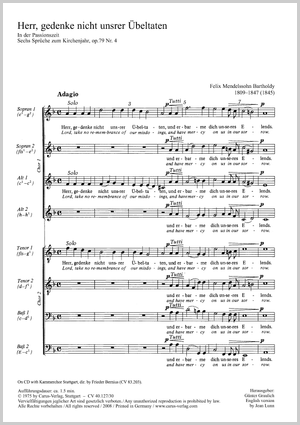 Passion und Karfreitag (aus op. 79) Partitur