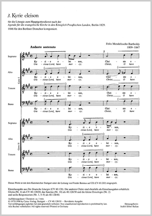 Felix Mendelssohn Bartholdy: Kyrie in A - Noten | Carus-Verlag