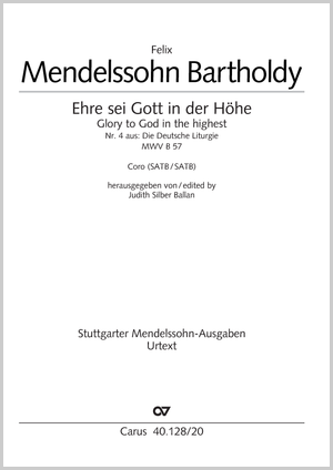 Felix Mendelssohn Bartholdy: Ehre sei Gott in der Höhe. Gloria - Noten | Carus-Verlag