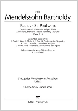Felix Mendelssohn Bartholdy: Saint Paul - Partition | Carus-Verlag