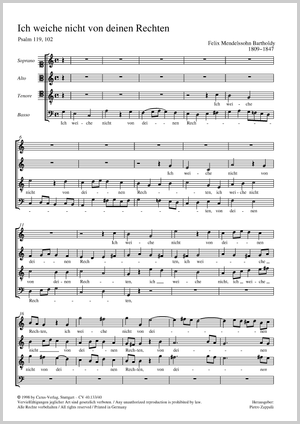 Thumbnail: Felix Mendelssohn Bartholdy: Ich weiche nicht; Deine Rede