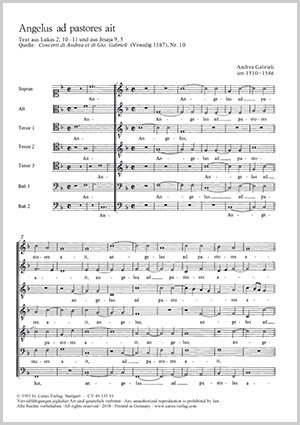 Angelus ad pastores ait Score