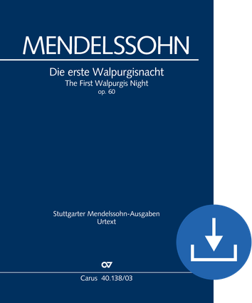 The First Walpurgis Night Ballade for Chorus and Orchestra Vocal score digital (download), pdf file