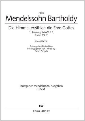 Felix Mendelssohn Bartholdy: Die Himmel erzählen die Ehre Gottes (1. Fassung) - Noten | Carus-Verlag