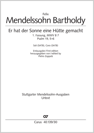 Thumbnail: Felix Mendelssohn Bartholdy: Er hat der Sonne eine Hütte gemacht (1. Fassung)