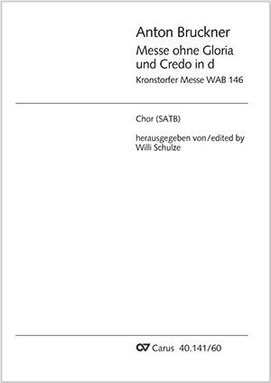 Anton Bruckner: Messe sans Credo ni Gloria en ré mineur - Partition | Carus-Verlag