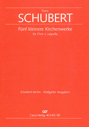 Fünf kleinere Kirchenwerke Partitur