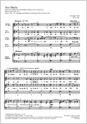 Giuseppe Verdi: Ave Maria - Sheet music