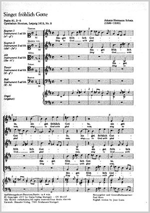 Sing to God with gladness Score