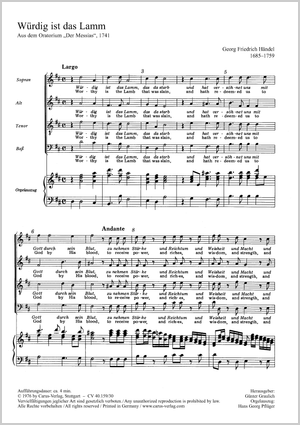 Thumbnail: Georg Friedrich Händel: Würdig ist das Lamm