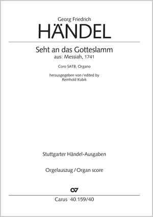 Seht an das Gotteslamm aus: Messiah Orgelauszug