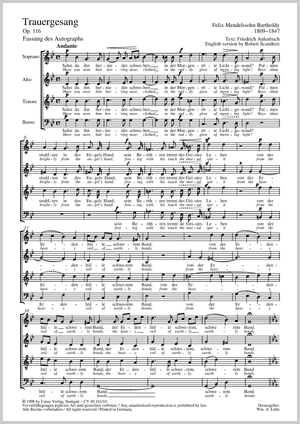 Thumbnail: Felix Mendelssohn Bartholdy: Trauergesang op. 116