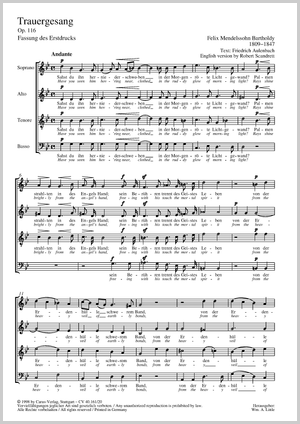 Thumbnail: Felix Mendelssohn Bartholdy: Trauergesang op. 116