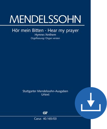 Hör mein Bitten Hymne. Version pour orchestre et version pour orgue Réduction orgue-chant numérique (téléchargement), fichier pdf, Orgelfassung / organ version