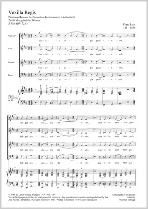Vexilla regis aus: Drei Kirchenhymnen Score, First edition