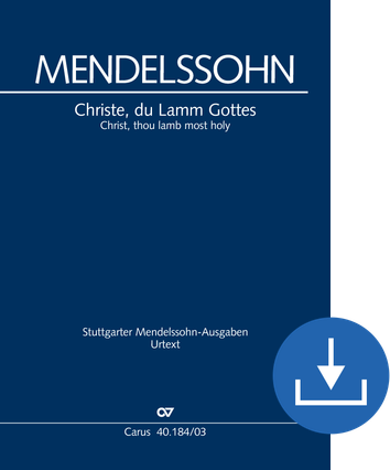Christe, du Lamm Gottes Choralkantate Klavierauszug digital, PDF-Datei