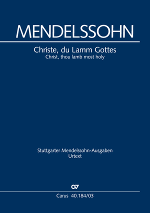 Christ, thou Lamb most holy Chorale cantata Vocal score