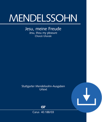 Jesu, thou my pleasure Chorale cantata Organ score digital (download), pdf file