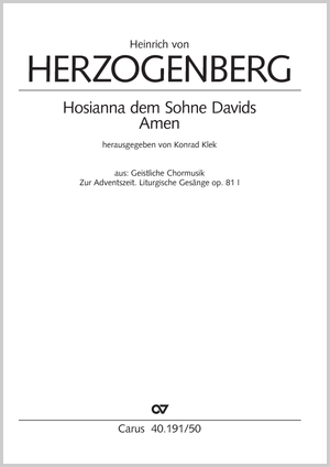 Thumbnail: Heinrich von Herzogenberg: Hosianna dem Sohne Davids & Amen