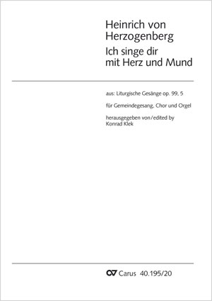 Heinrich von Herzogenberg: Ich singe dir mit Herz und Mund - Noten | Carus-Verlag