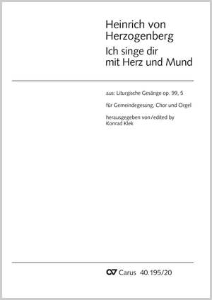 Thumbnail: Heinrich von Herzogenberg: Ich singe dir mit Herz und Mund