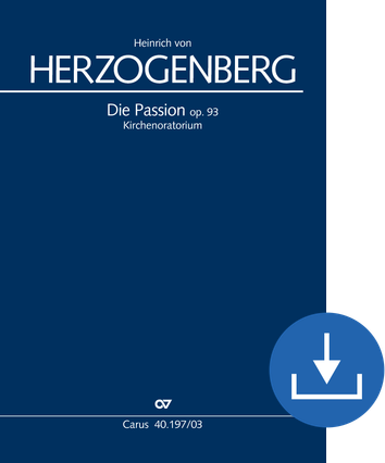 Die Passion Oratorium für Gründonnerstag und Karfreitag Vocal score digital (download), pdf file