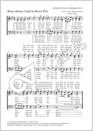 Vier Chorsätze von Kühlenthal Partitur